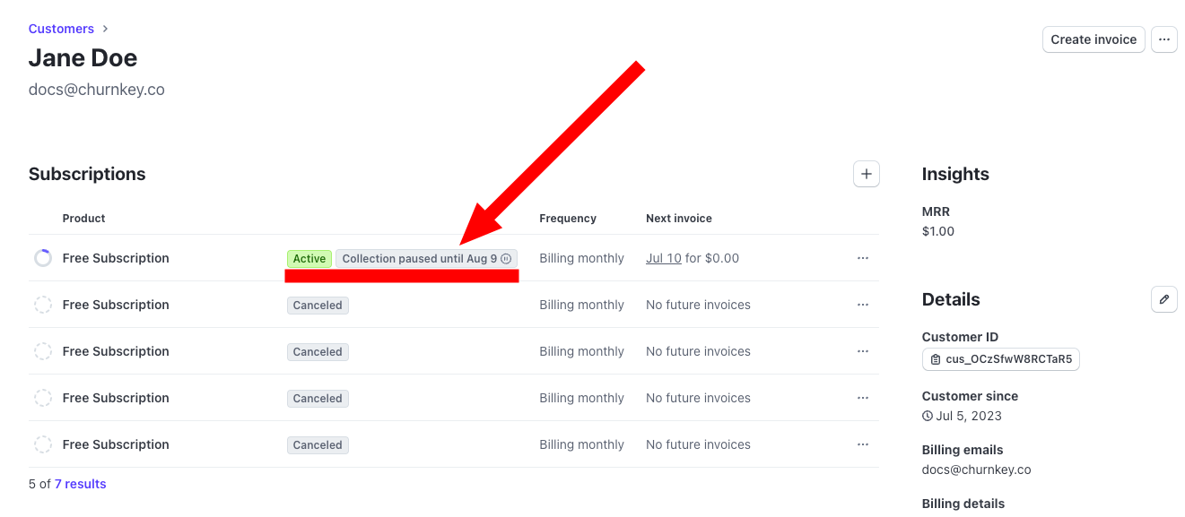 Pause Payment Collection in Stripe